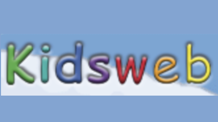 Logo Kidsweb - Schrift Ballonartig und bunt