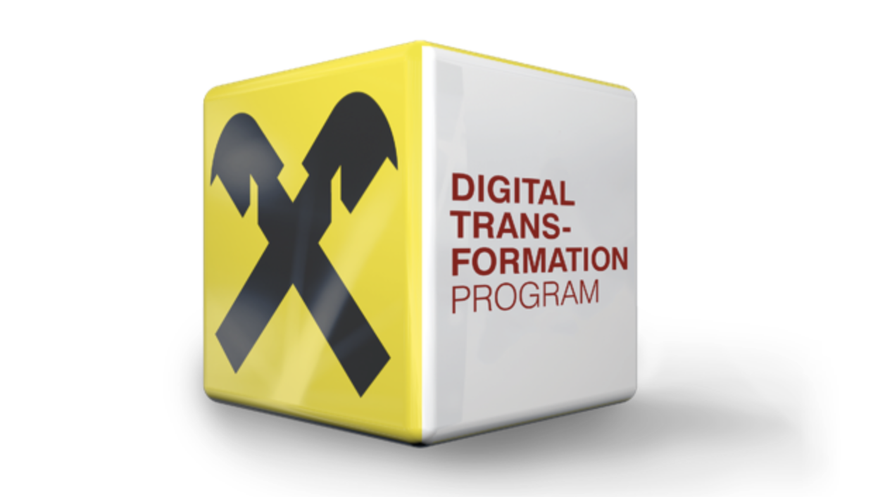 RLB Würfel - Text " Digital Transformation Program"